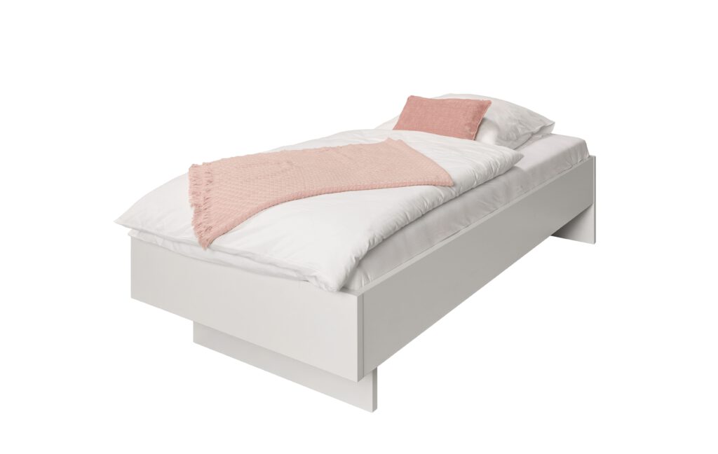 CALMO Einzelbett ohne Kopf- und Fußteil - die Basisvariante ohne Zubehör in weiß