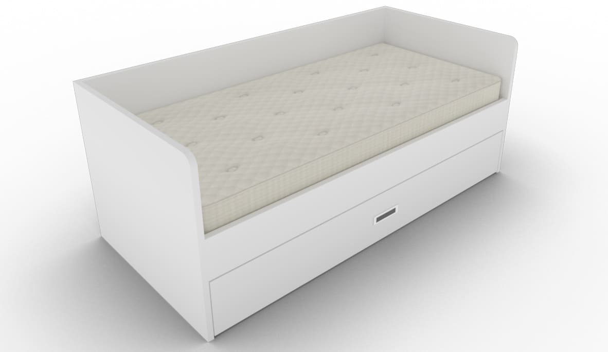 Hohe Bettseite hinten, sowie links und rechts