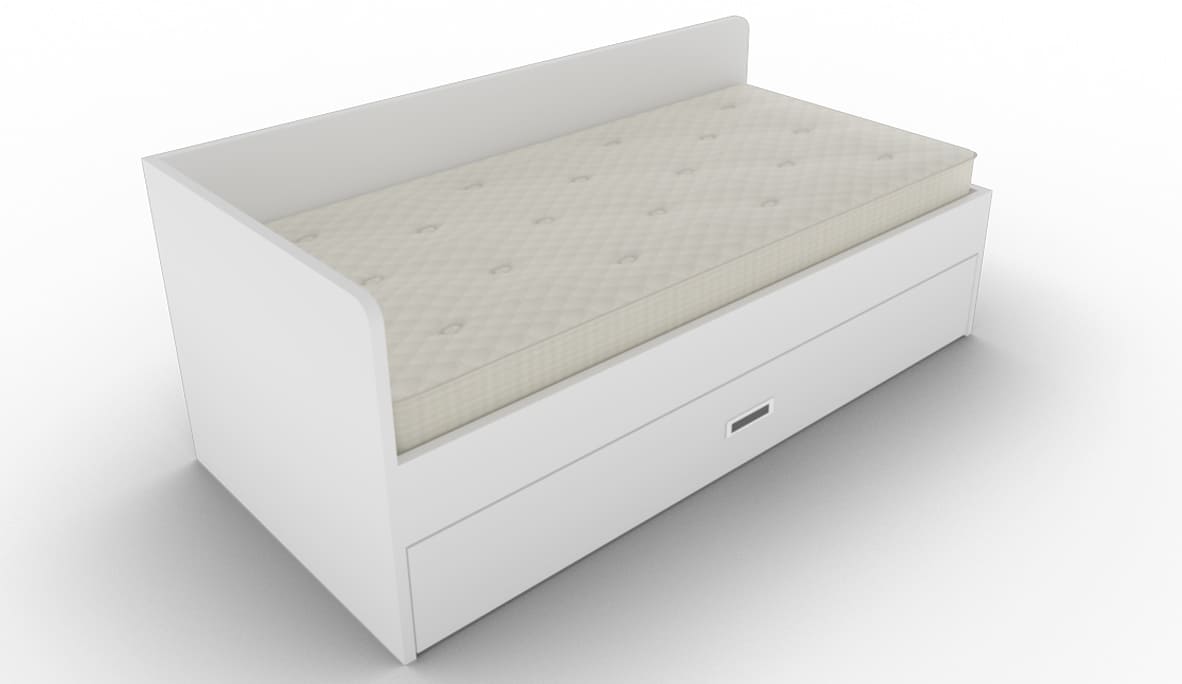 hohe Bettseite hinten und links