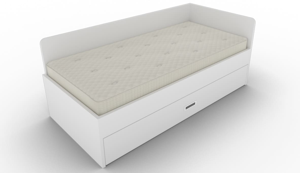 Hohe Bettseite hinten und rechts