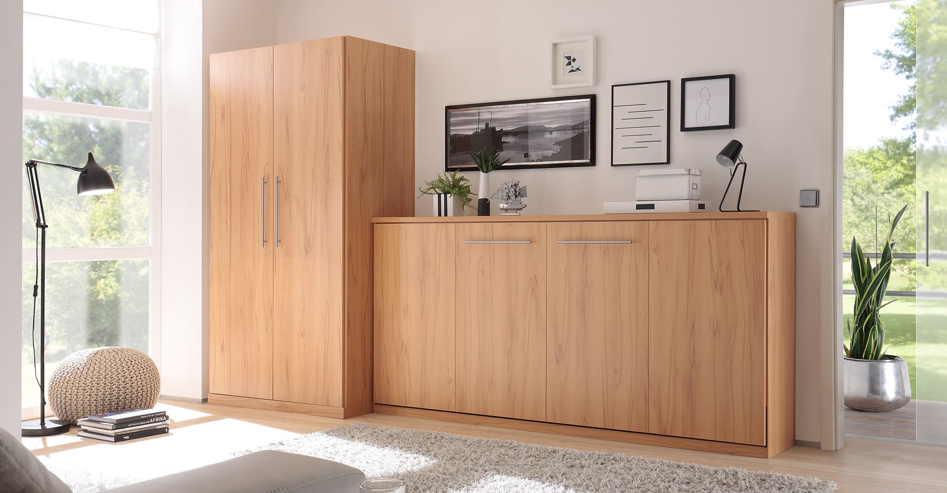 Wandklappbett Quer gesschlossen