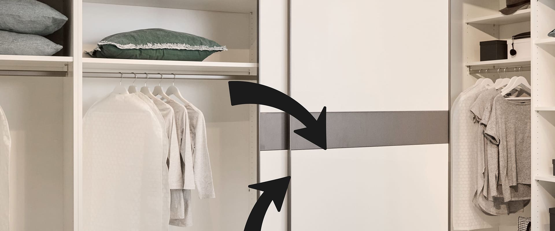 bauchbinde-und-griffleiste Bauchbinde und Griffleiste bei einem Schwebetürenschrank