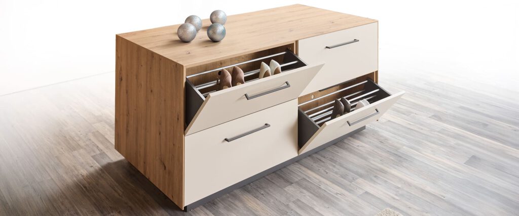 Insellösung mit Schuhklappen