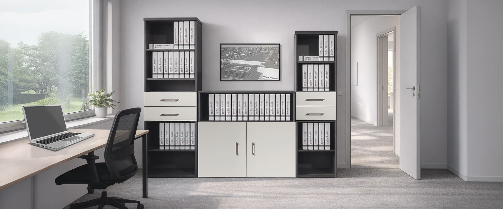 Möbel nach Maß | Büromöbelschränke in unterschiedlichen Höhen und Breiten