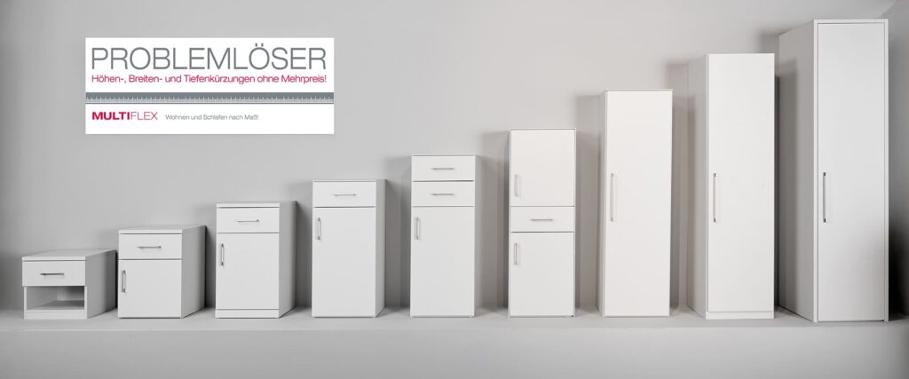 Möbel nach Maß | Höhenraster von Kleiderschränken Beispiel